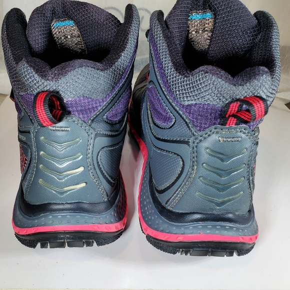 Hoka Women's One One Tor Tech Gray Black Pink Purple Hiking Shoes Size 9 - Picture 4 of 12